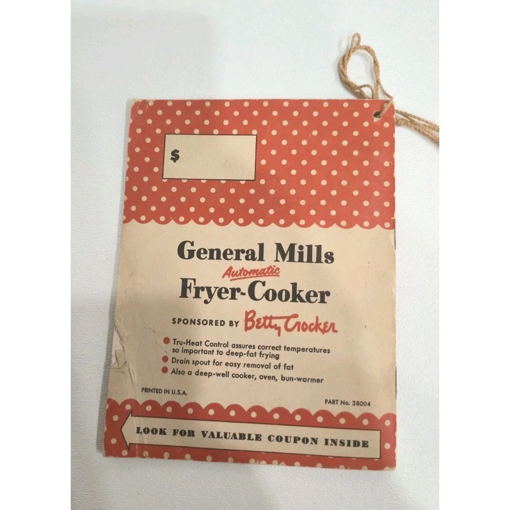 Vintage 1953 Betty Crocker Deep Frying Recipe Booklet General Mills Fryer Cooker